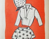 1950s Mail Order Pattern 4915 Bust 34 Size 14 Three Version Tailored Blouse, Wide Rolled Collar, Side Zip