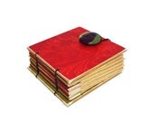Fiery Red Small Coptic Bound Journal