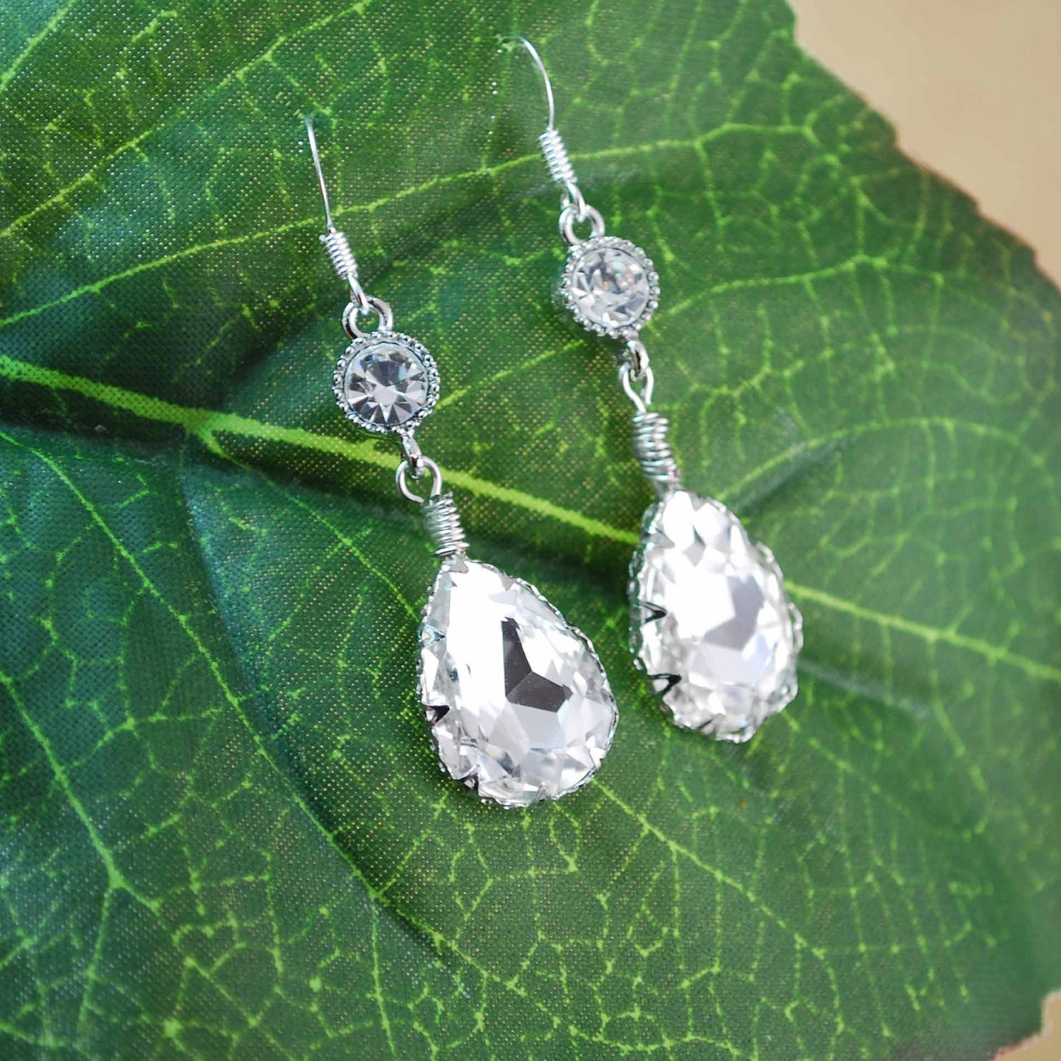 Molly- Vintage Inspired crystal EARRINGS -Bridal Elegance