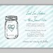 DIY Printable Wedding Invitations - Watercolor Mason Jar