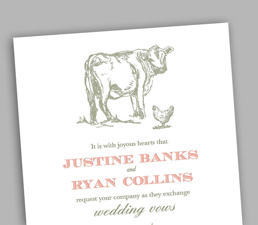 DIY Printable Wedding Invitations - Country Romance