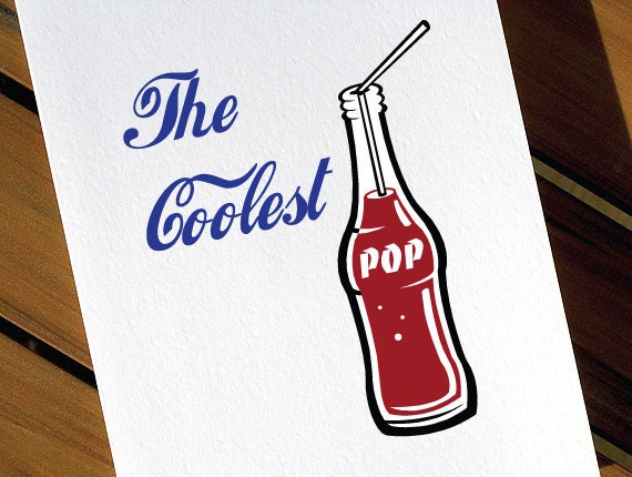 Fathers Day Card Coolest Pop