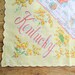 Road Trip vintage 1950s KENTUCKY souvenir hankie MINT with tag