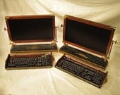 Custom Built Vintage Looking - 20inch Widescreen LCD Monitor-Wireless Keyboard-Mouse Combo ...Victorian Steampunk Style