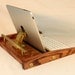 iPad Workstation - Keyboard - Tablet  Dock  - Steampunk V1- Oak -  iPad, IPhone, Tablet Bluetooth Keyboard Computer Desktop Workstation