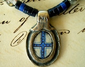 Blue Cross - Necklace
