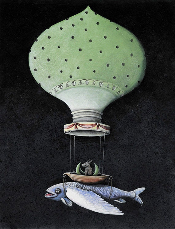 Moon-fish Hot Air Balloon - Limited Edition Print