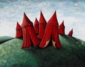 Seven Red Tents - Limited Edition Print