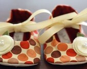 Baby Girl Shoes - Red Polka Dot Mary Janes PLUS matching headband