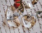 20 Transparent Heart Shape Glass Drops