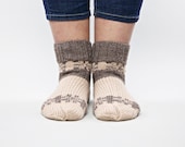 Pastel soft an cozy hand knitted socks for women
