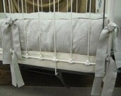 Washed Linen Casual Tailored Crib Bumpers