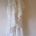 Creamy white brocade wedding dress Vintage lingerie slip over dress Fairytale Romantic Ruffle Bohemian Gypsy Eco chic Small - Medium