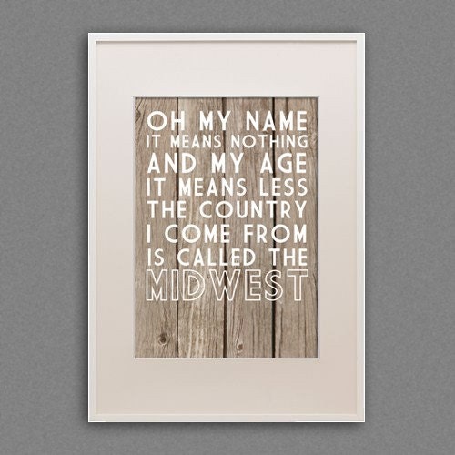 The Country I Come From - 11x17" Poster Print
