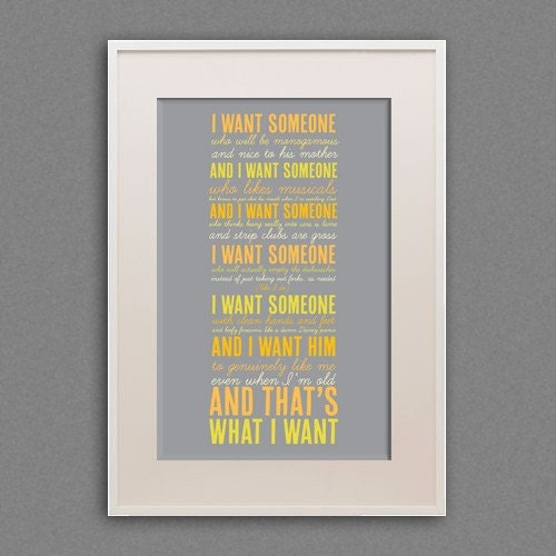 What Lemon Wants - Yellow - 11x17" Poster Print