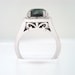 4.12Ct 14K White Gold Black & White Diamonds Unique Engagement Ring