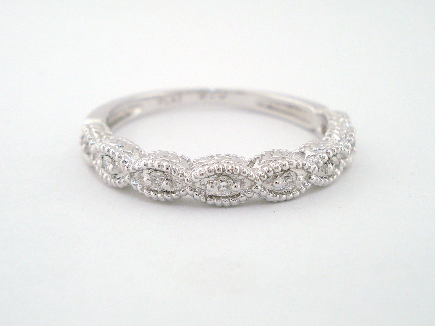 14K White Gold  Wedding & Anniversary Diamond Band 0.11ct