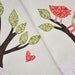 Organic Baby Blanket -- Personalized Free -- Toddler Blanket with Tree and Retro Birds