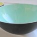 Mid Century Teal and Black and Yellow and Black Krenit Denmark Bowls