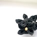 Chic Black Flower Brooch