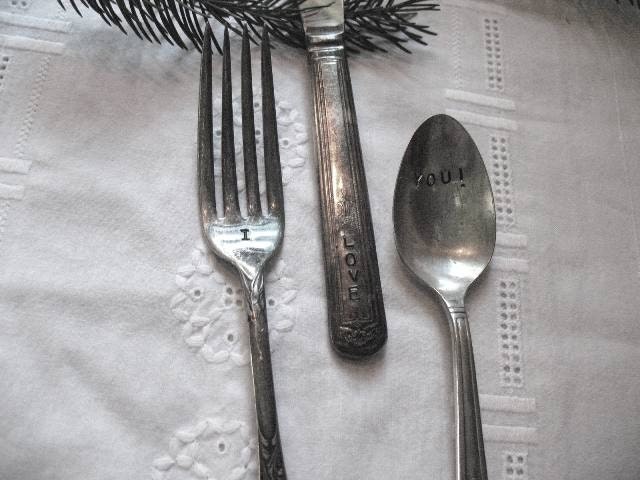Vintage Three Piece Silverware Place Setting Knife, Fork, Spoon Wedding Reception