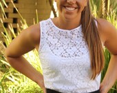 Joanie cotton lace shift dress