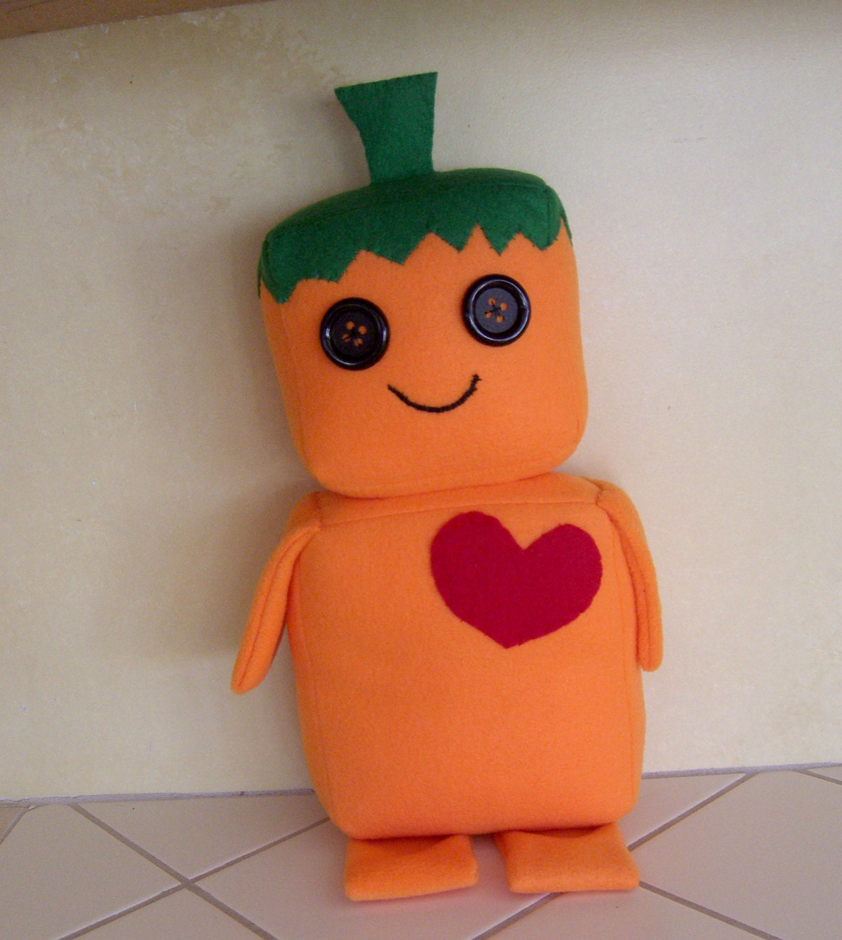 Robot Stuffed Animal: Halloween Edition Pumpkin