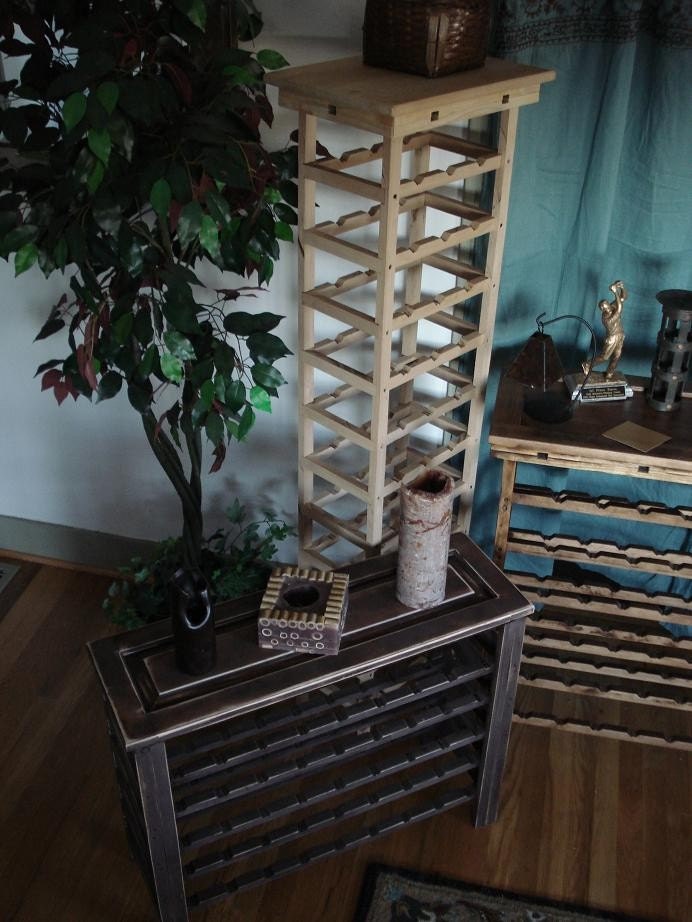 Living Simply space saving Wine Tower wine rack by WineBeds on Etsy