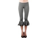 Bloomers - Ruffled Pants - Capri Pants - Organic Cotton Pants - Gray Bloomers - Yoga Pants