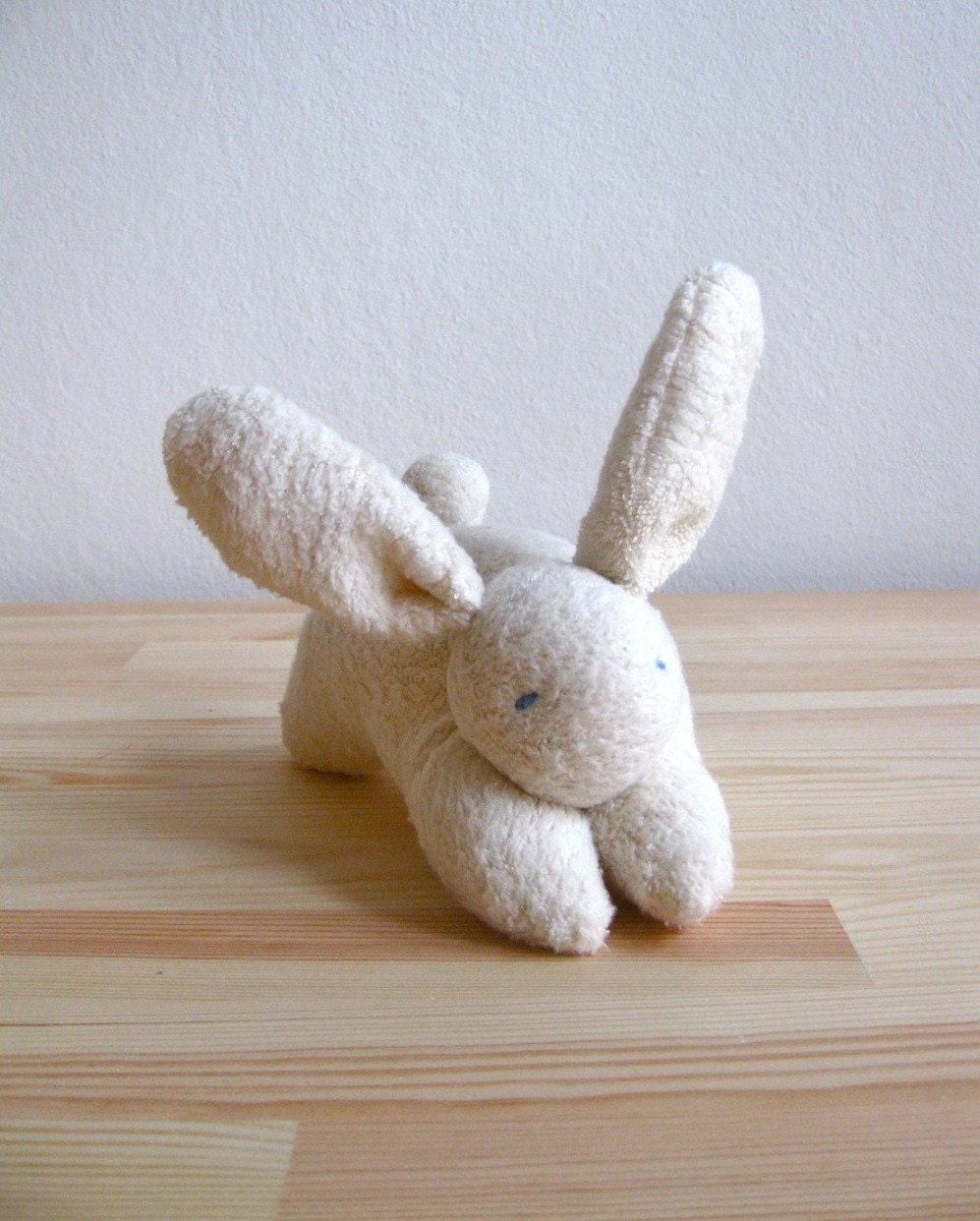 Bunny - organic, white, soft, cuddly, waldorf, eco friendly