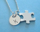 Autism Necklace - Hand Stamped Jewelry - Sterling Silver
