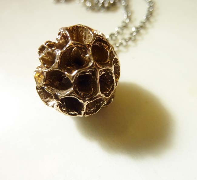 Podcast Necklace: Handcast Bronze or Sterling Silver