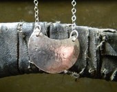 sterling silver half moon necklace