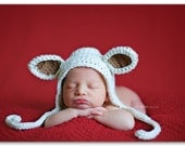 My Little Lamb Newborn Baby HAt Bonnet-Great Photography Prop
