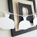 THREE wedding dress garlands / GUEST BOOK / strung on gossamer ribbon / bridal shower decoration / buntings