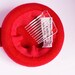Red Wool Handmade Cocktail Hat Pillbox Summer Retro Pill Box Hats Hearts Headpiece Wedding Fascinator Weddings