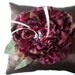 Wine Peony Ring Bearer Pillow in Chocolate