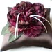 Wine Peony Ring Bearer Pillow in Chocolate