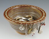The Original Jewelry Bowl - Earring Holder - Earring Bowl- Handmade in Earthy Brown Glaze