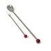 Bakelite Barware Red Ball Handles Mid Century Vintage Retro Bar Tools Cocktail Spoon Olive Fork