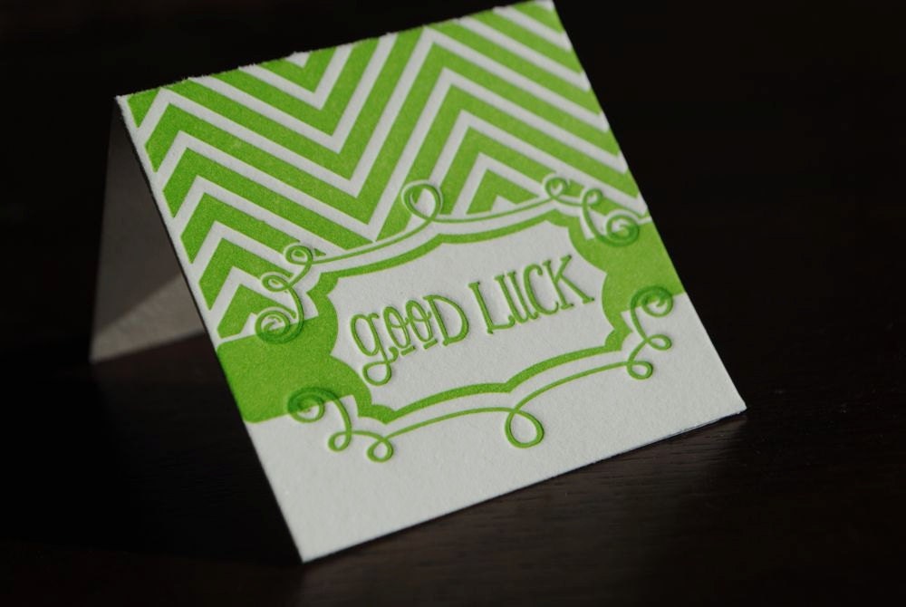 Letterpress Gift Tags - Herringbone set of 6