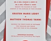 Letterpress Wedding Invitation Suite - Heart Stopper