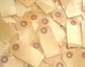 Tea Stained Shipping Tags 25 pieces (2 3/4 x 1 3/8)