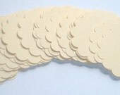 Manila 2 Inch Scallop Circle Cardstock Paper Punches 25 pieces