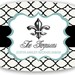 Personalized Fleur De Lis Vintage Melamine Tray