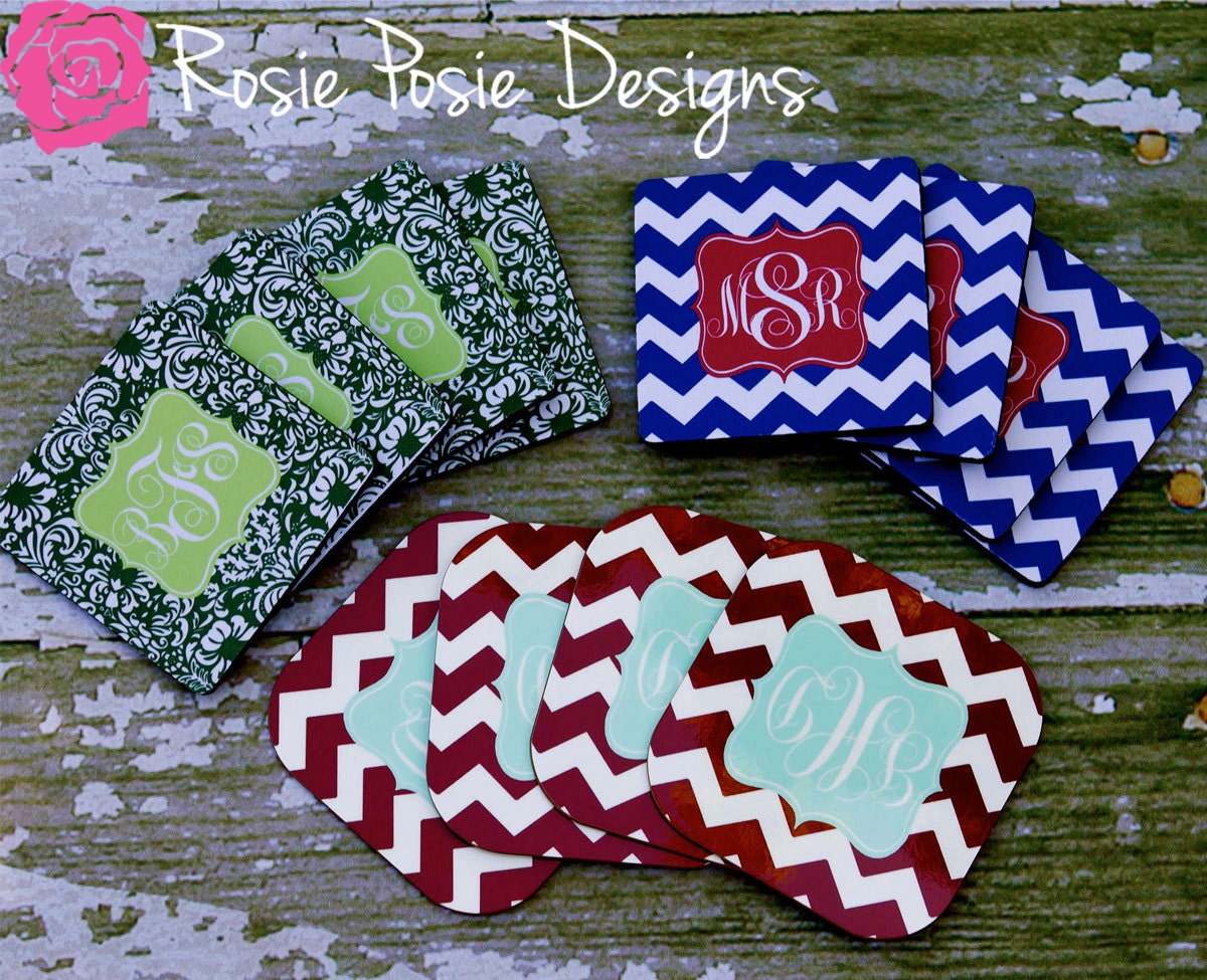 Personalized Coasters Set of 4 Design Your Own