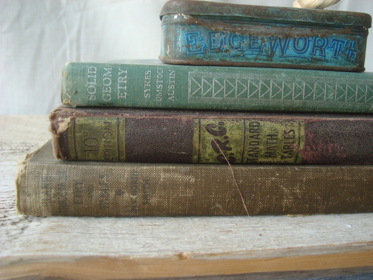 Antique Math Books, Set of 3