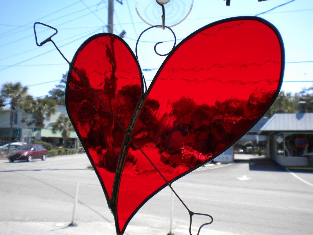 Give Love / Large Heart Suncatcher