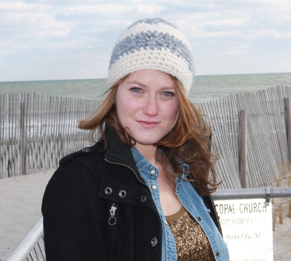 Chunky Striped Ocean Hat
