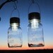Vintage Mason Star Jar Lights, Canning Jars with Mason Jar Solar Lids, Repurposed Reclaimed Antique Mason Jar Lanterns